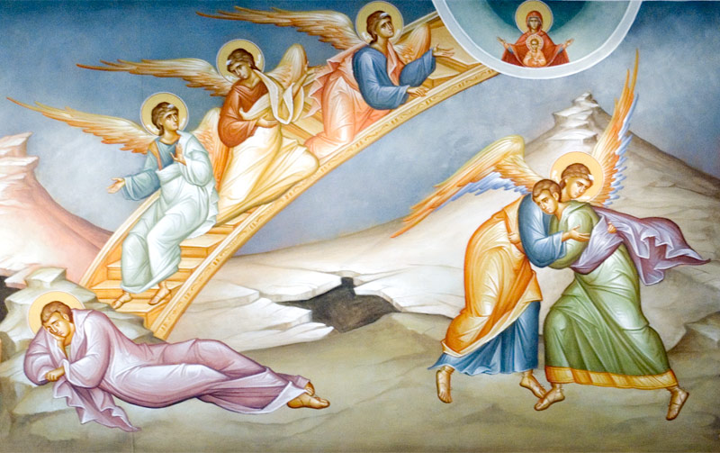 La Scala di Giacobbe dans immagini sacre mural-ladder